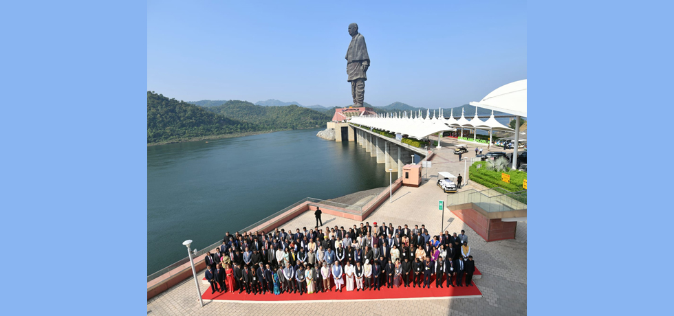 Hon’ble PM addressed 10th India’s Heads of Mission conference attended by HC Inbasekar S. LIFE event launched by PM in presence of UNSG Guterres, attended by HOMs in front of Statue of Unity, Kevadia, Gujarat on October 20, 2022.