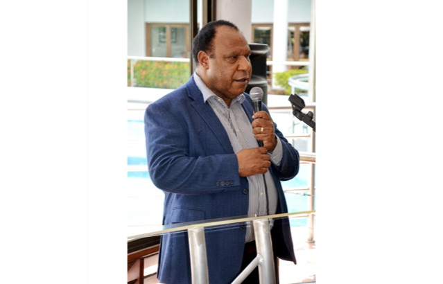 Foreign Minister of PNG Honorable Rimbink Pato addressing the Gathering at the Republic Day Reception 2016