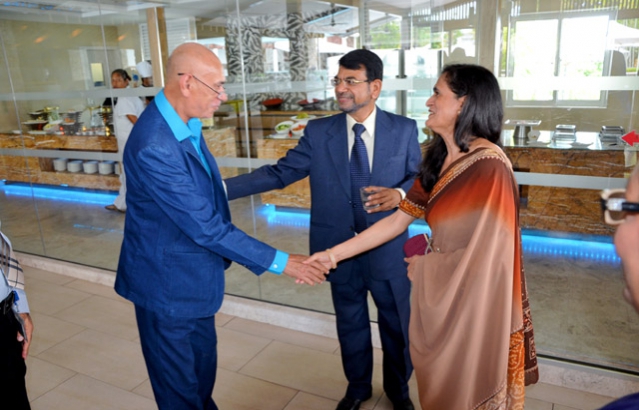 HC & Mrs. Saxena with Minister of Health Hon'ble Michael Malabag