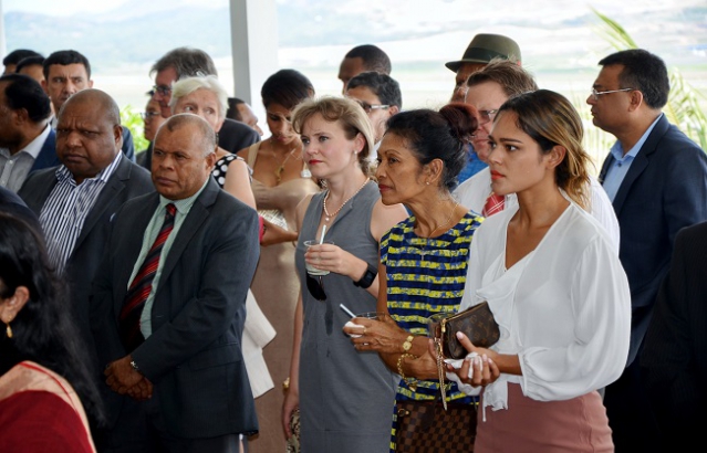 Guests listening to HC's address