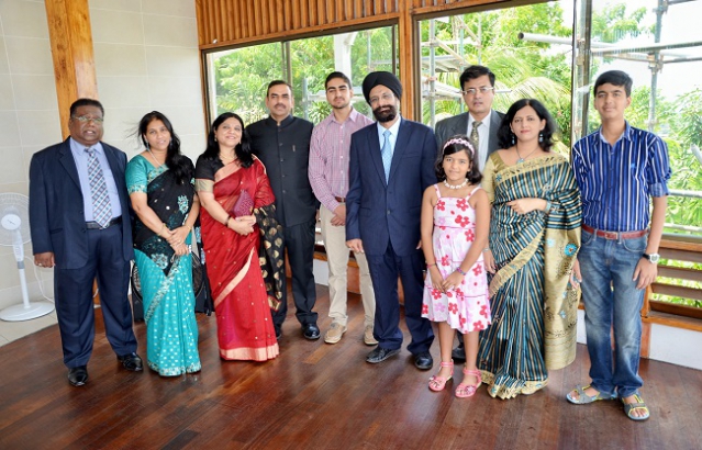 Officers of the High Commissionn of India with families at the Republic Day Reception 2016